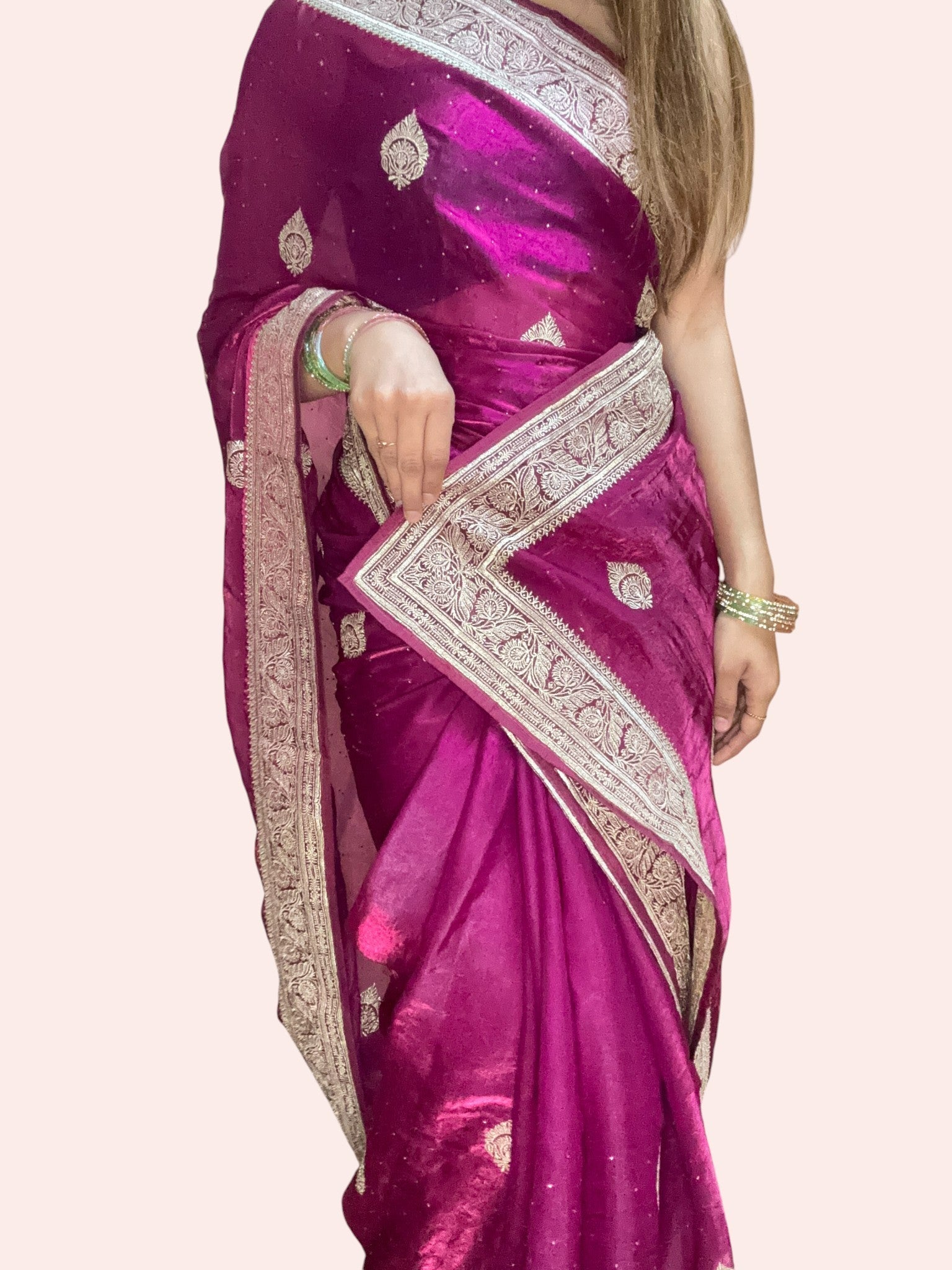 Fuchsia Regal Opulent Heritage Saree