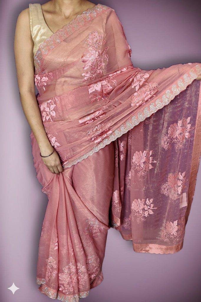 Blush Ethereal Glamour Charm Saree