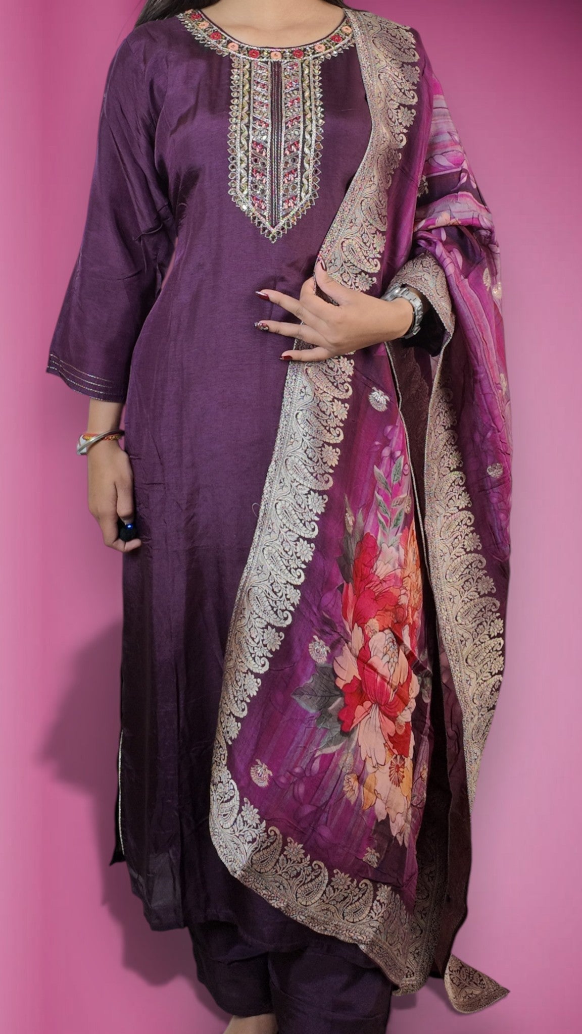 Plum Regal Exquisite Couture Suit