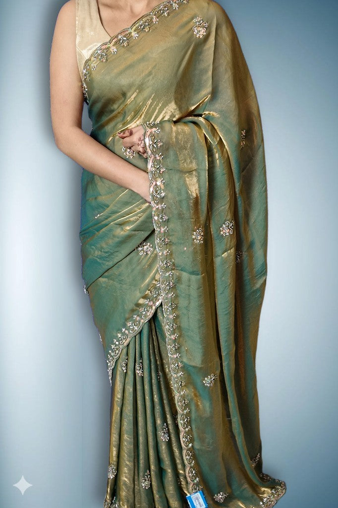 Emerald Regal Opulent Graceful Saree