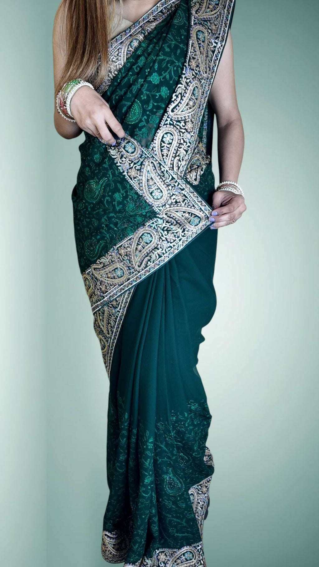 Emerald Regal Heritage Luxe Saree