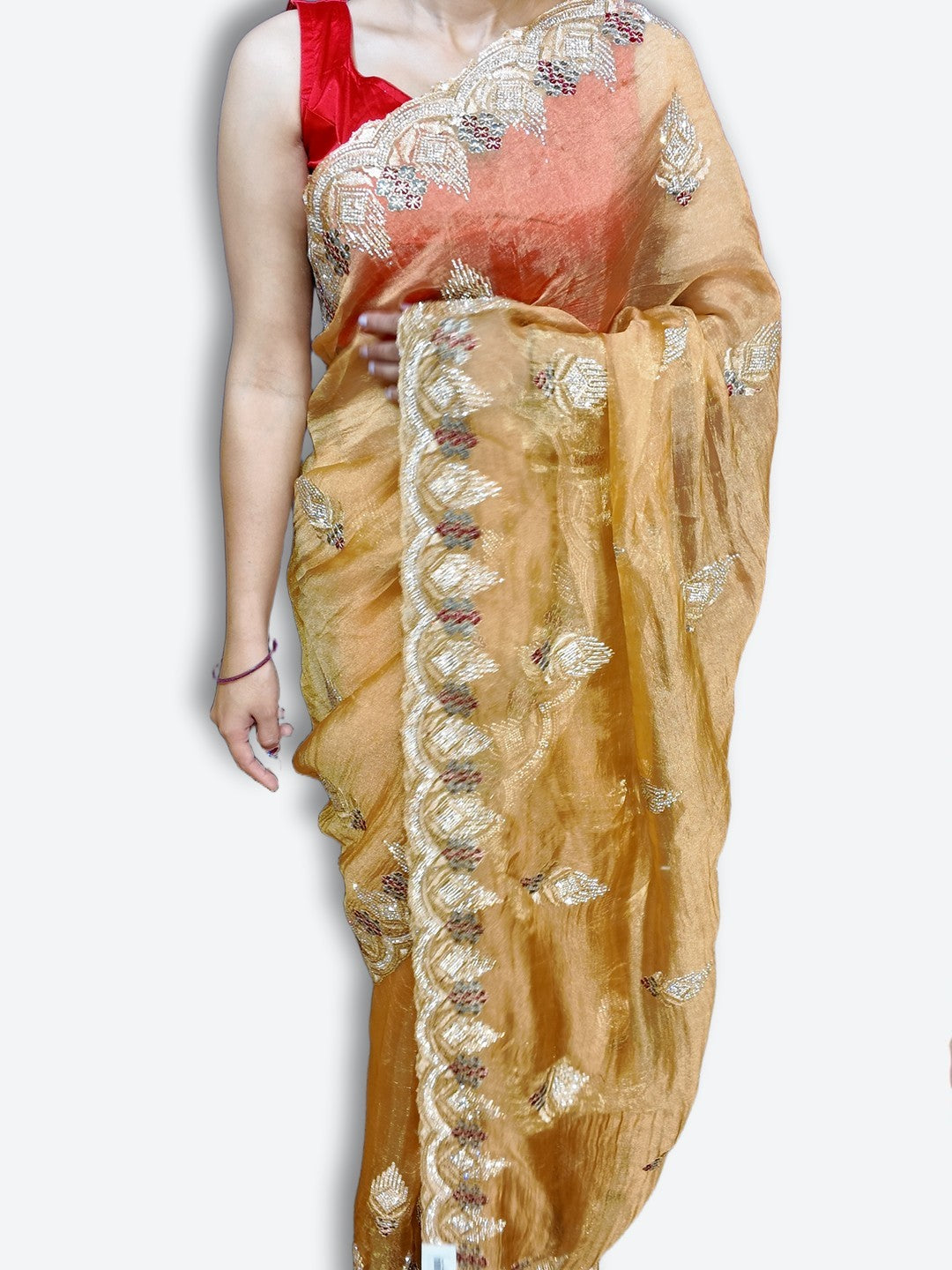 Champagne Regal Exquisite Heritage Saree