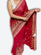 Crimson Regal Opulent Heritage Saree
