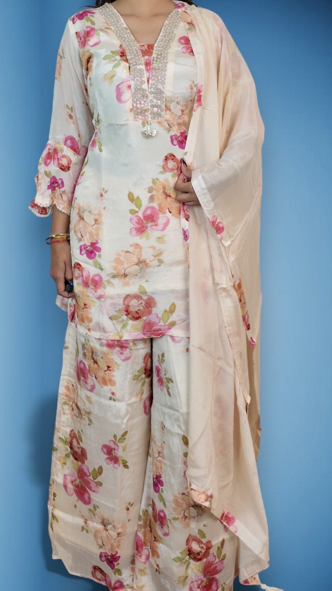 Ivory Ethereal Bloom Elegance Suit