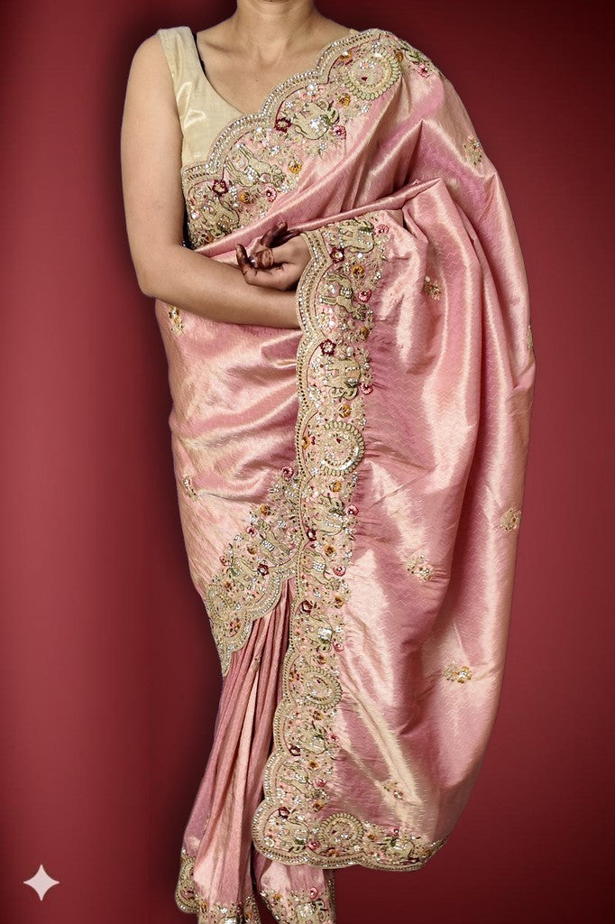 Blush Regal Exquisite Couture Saree