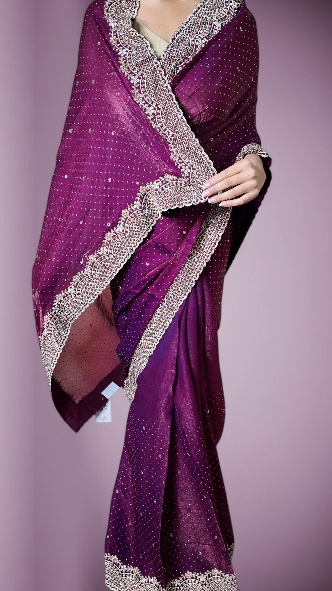 Amethyst Regal Radiant Couture Saree