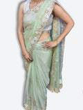 Azure Ethereal Regal Elegance Saree