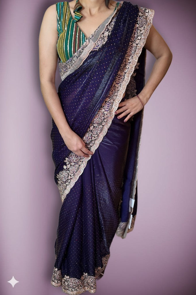 Midnight Regal Opulent Essence Saree
