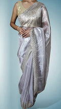 Silver Majestic Opulent Radiant Saree