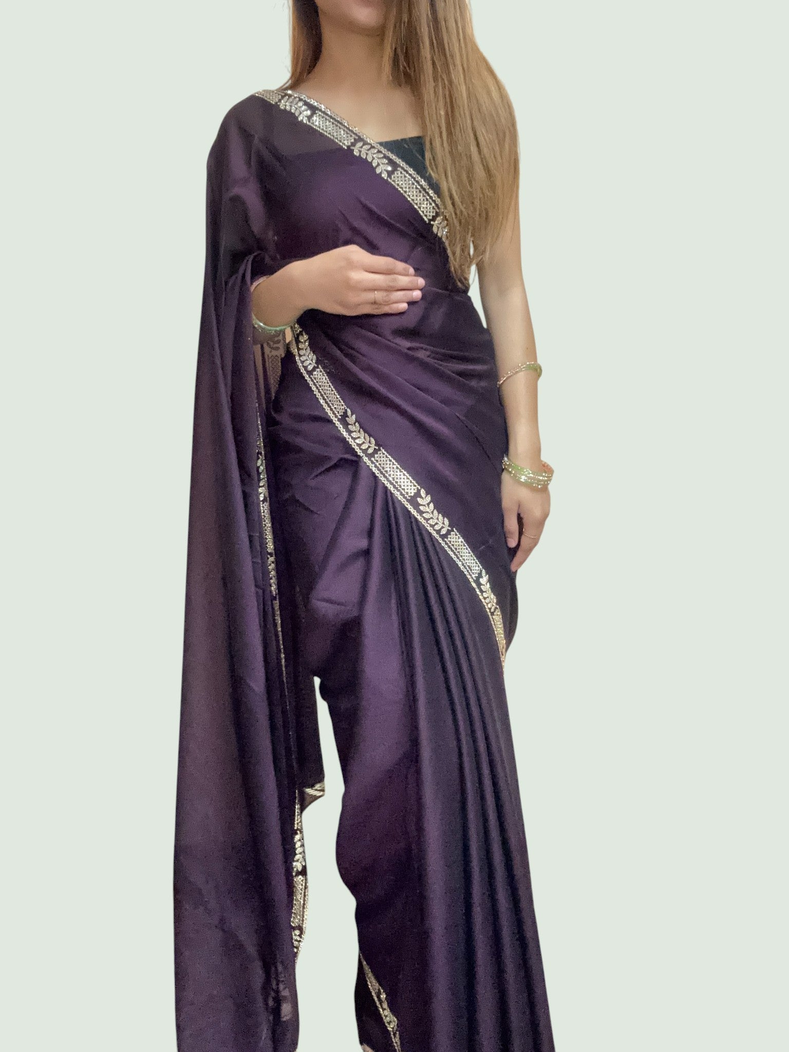 Bordeaux Majestic Couture Glamour Saree