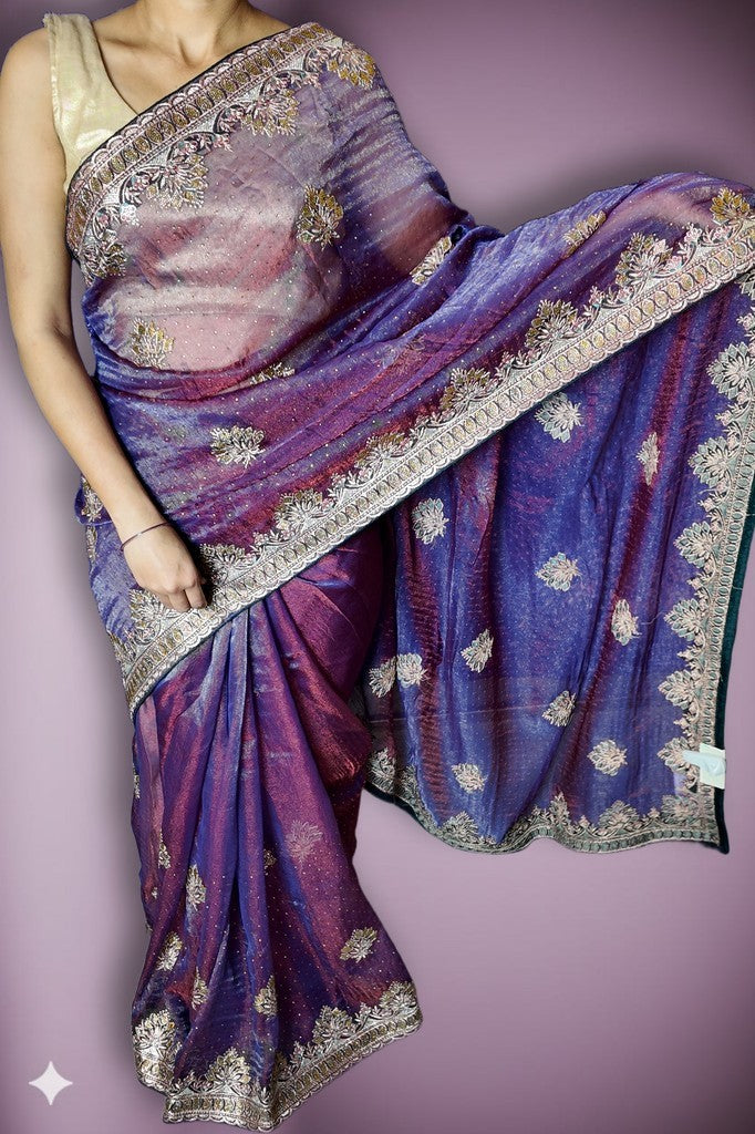 Amethyst Regal Opulent Mystique Saree