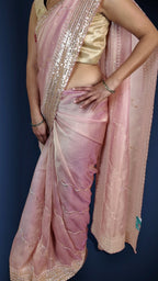 Blush Radiant Couture Elegance Saree