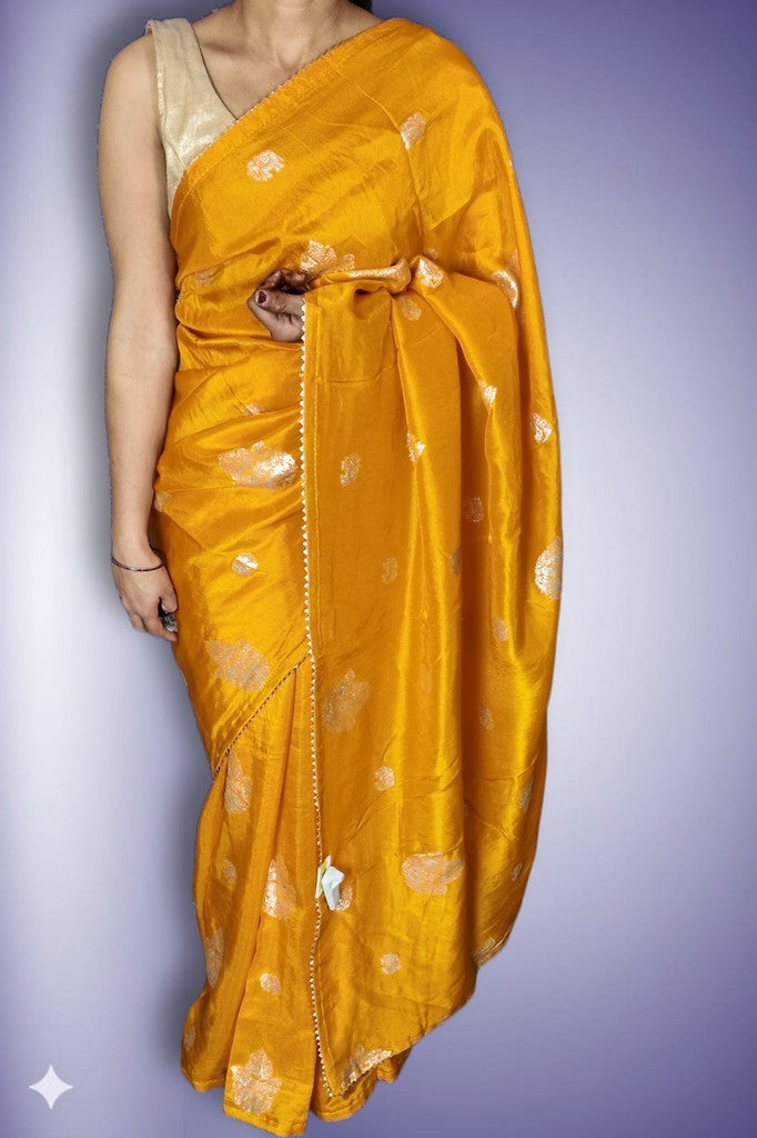 Saffron Regal Opulent Heritage Saree