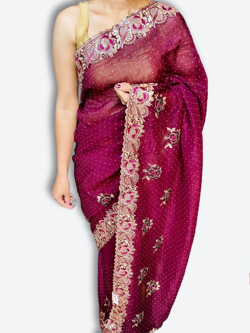 Bordeaux Regal Heritage Luxe Saree