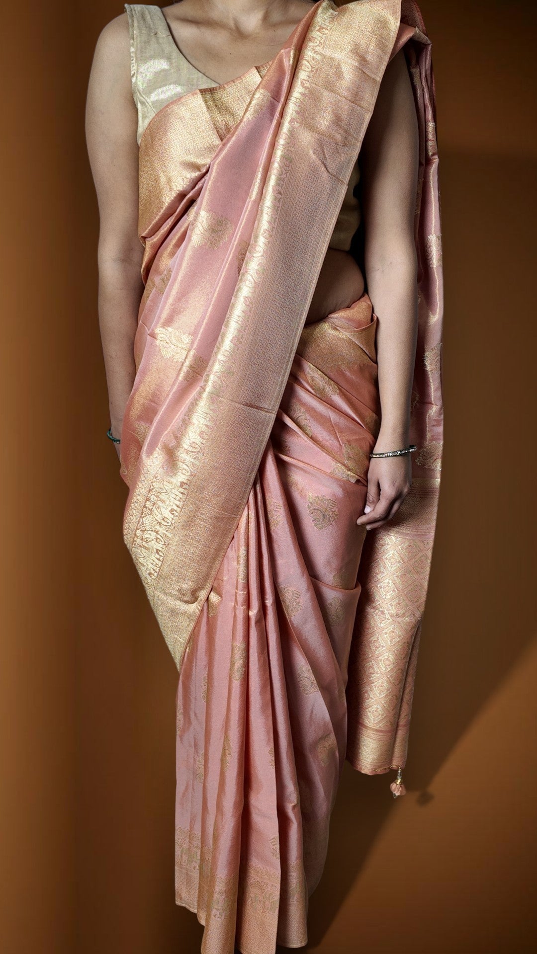 Peach Regal Heritage Luxe Saree