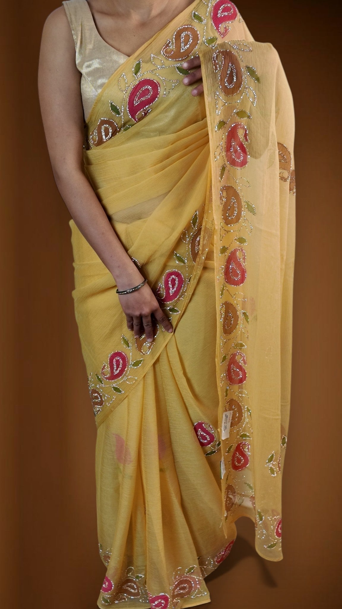 Saffron Regal Timeless Elegance Saree