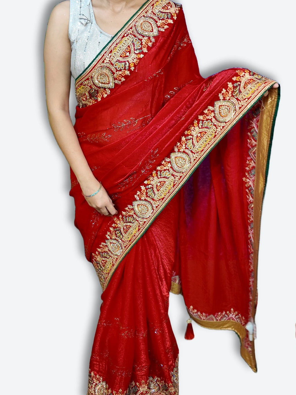 Crimson Regal Opulent Heritage Saree