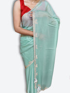 Mint Ethereal Regal Elegance Saree