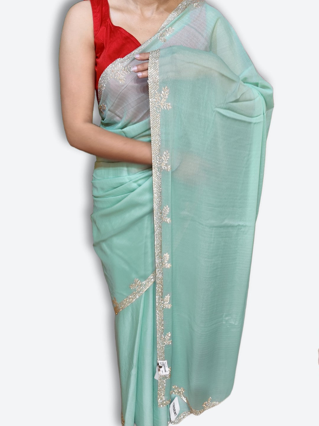 Mint Ethereal Regal Elegance Saree