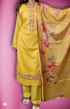 Saffron Regal Elegance Bloom Suit