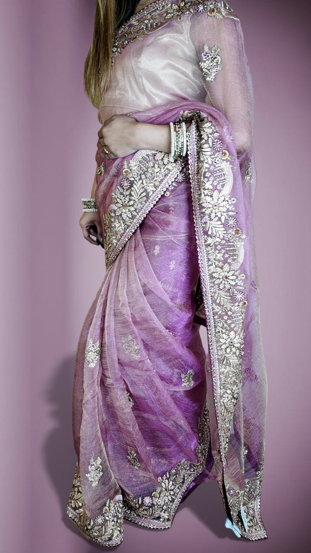 Orchid Ethereal Regal Couture Saree