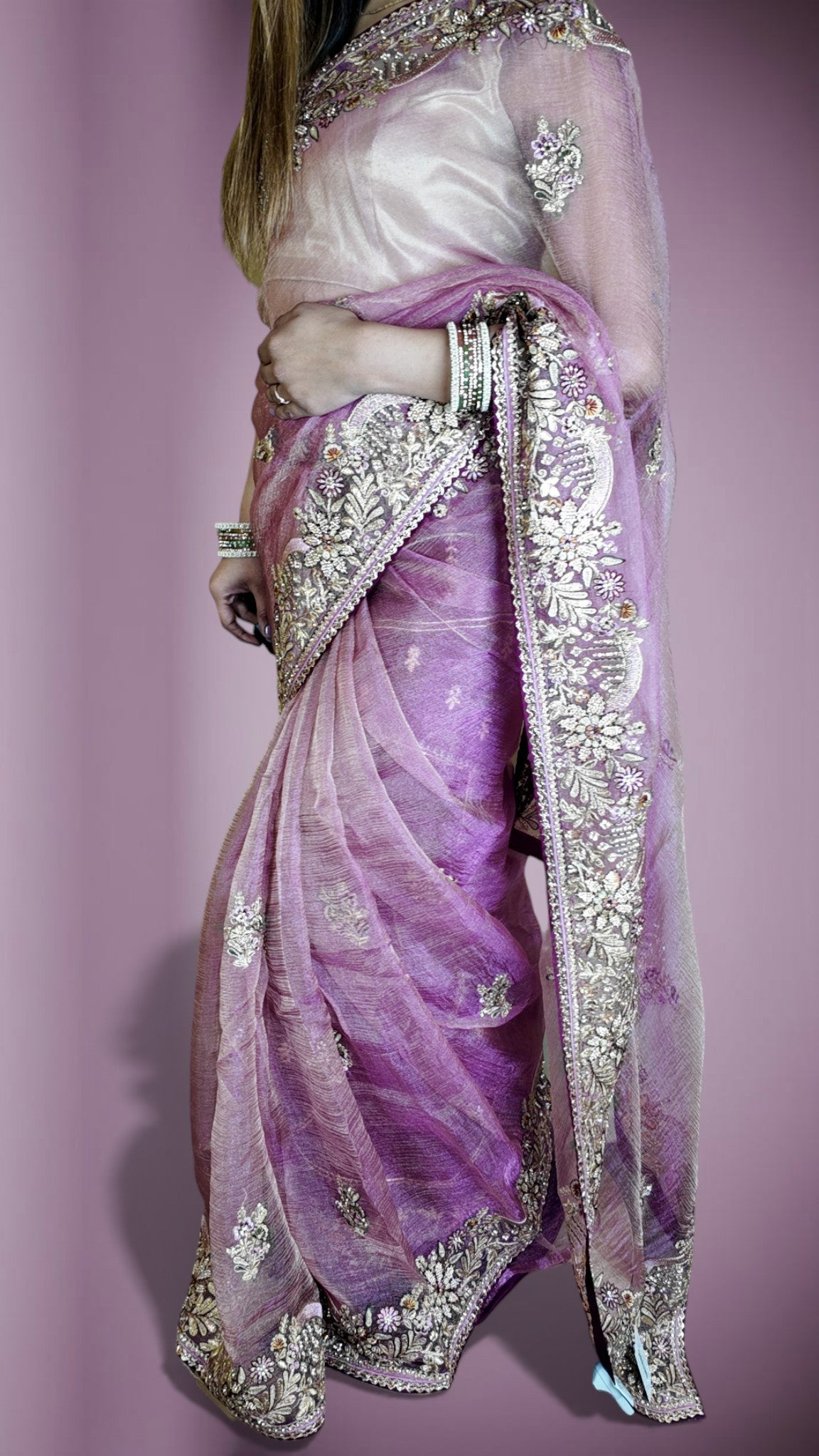 Orchid Ethereal Regal Couture Saree