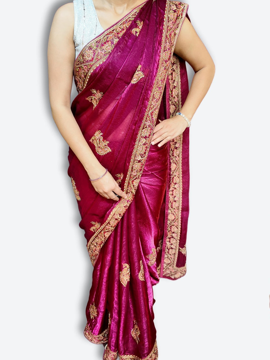 Crimson Regal Exquisite Heritage Saree
