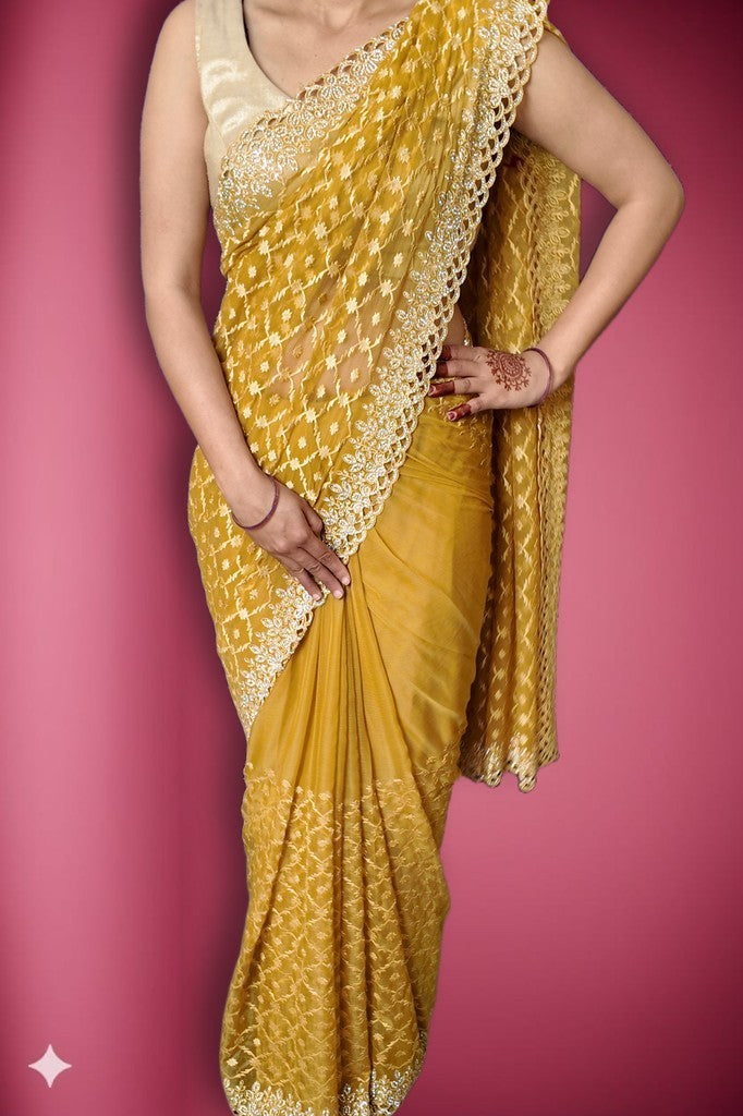 Blush Ethereal Regal Elegance Saree