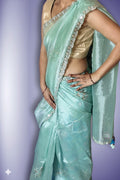 Mint Ethereal Radiant Elegance Saree