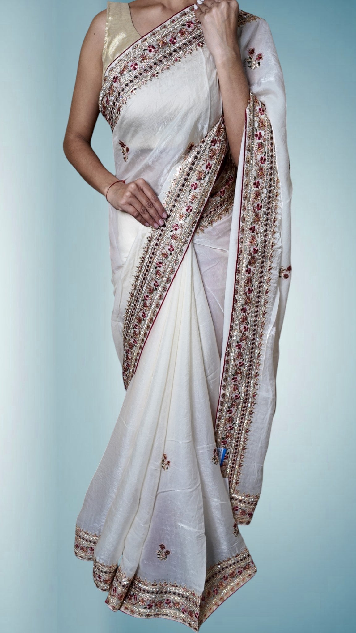 Ivory Radiant Exquisite Heritage Saree