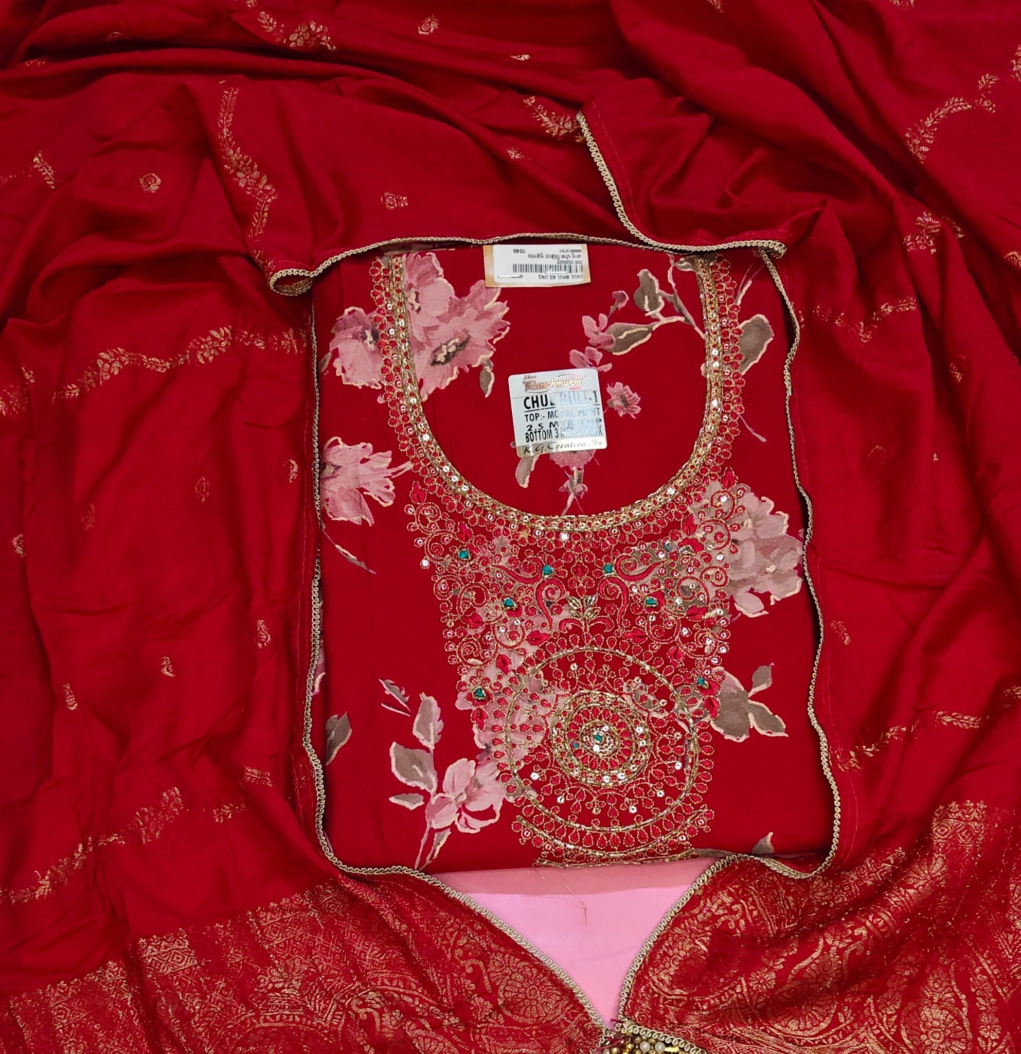 Crimson Regal Exquisite Couture Suit