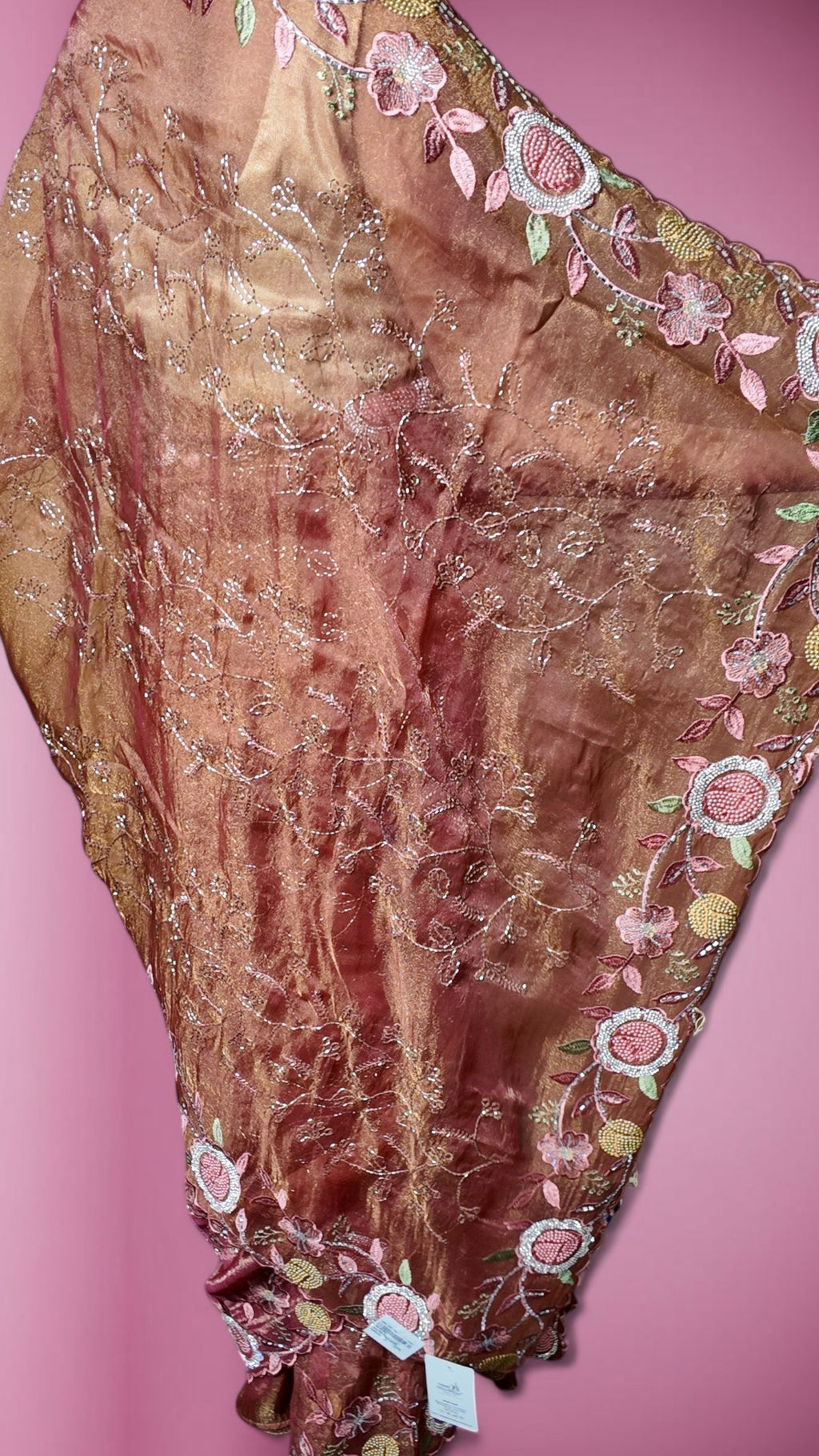 Copper Regal Exquisite Bloom Saree