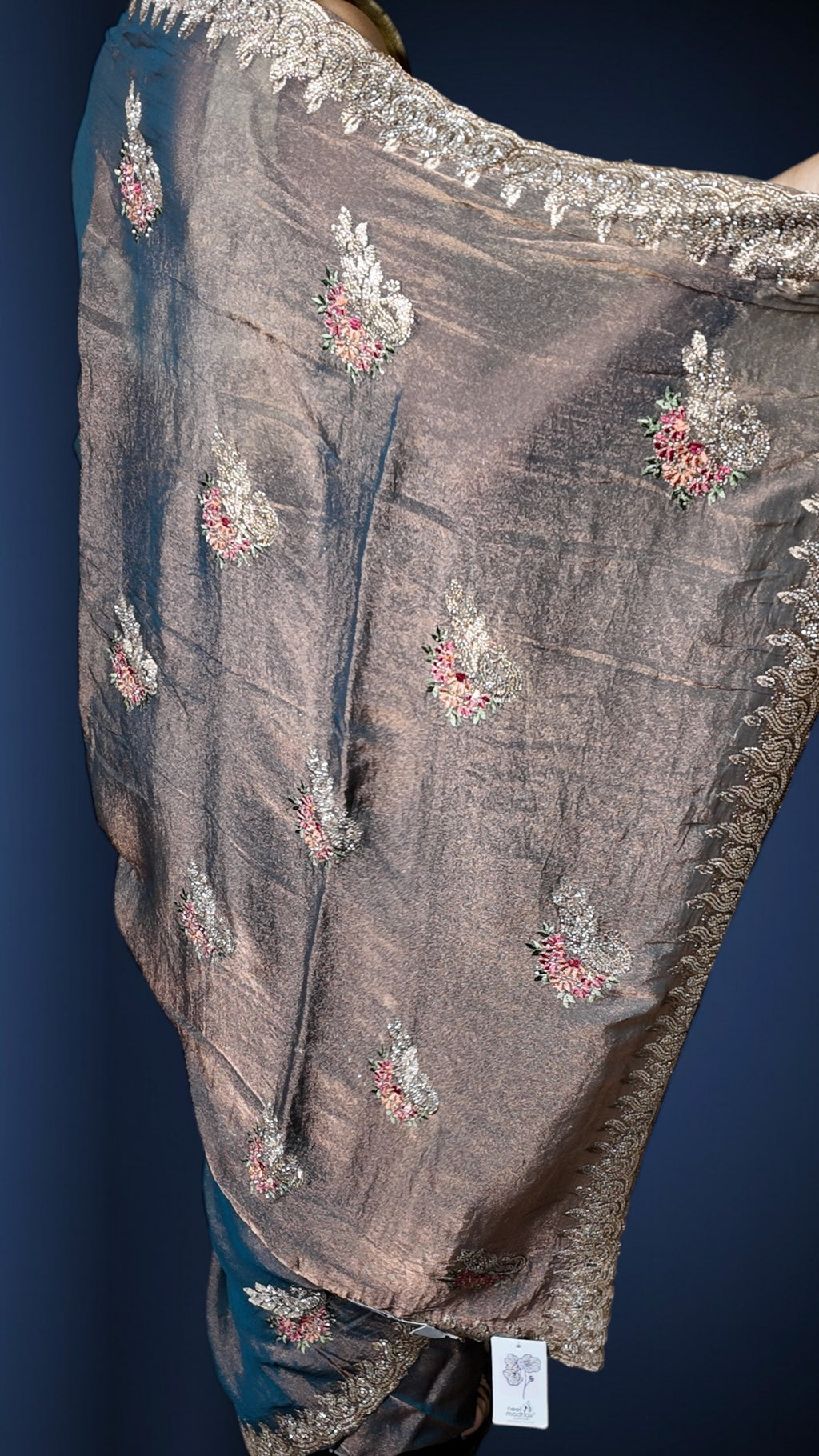 Turquoise Regal Opulent Essence Saree