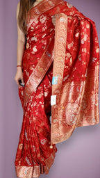 Crimson Majestic Couture Heritage Saree