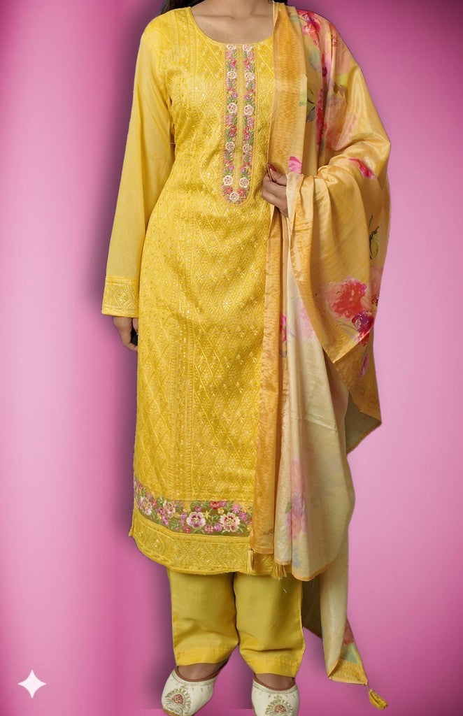 Saffron Regal Elegance Bloom Suit