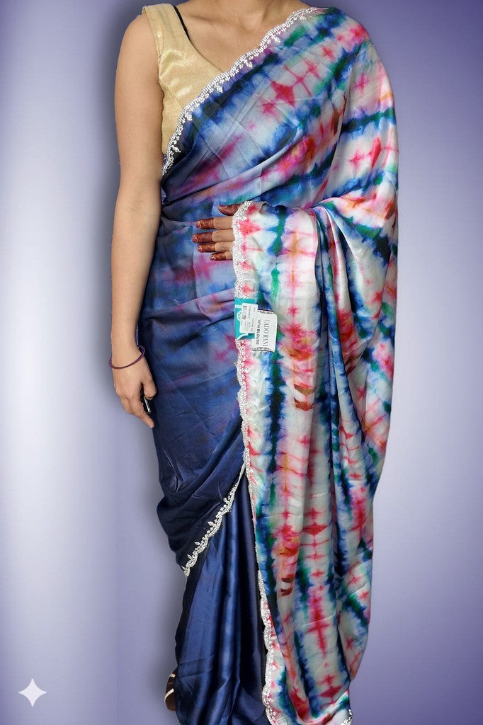 Sapphire Ethereal Majestic Couture Saree