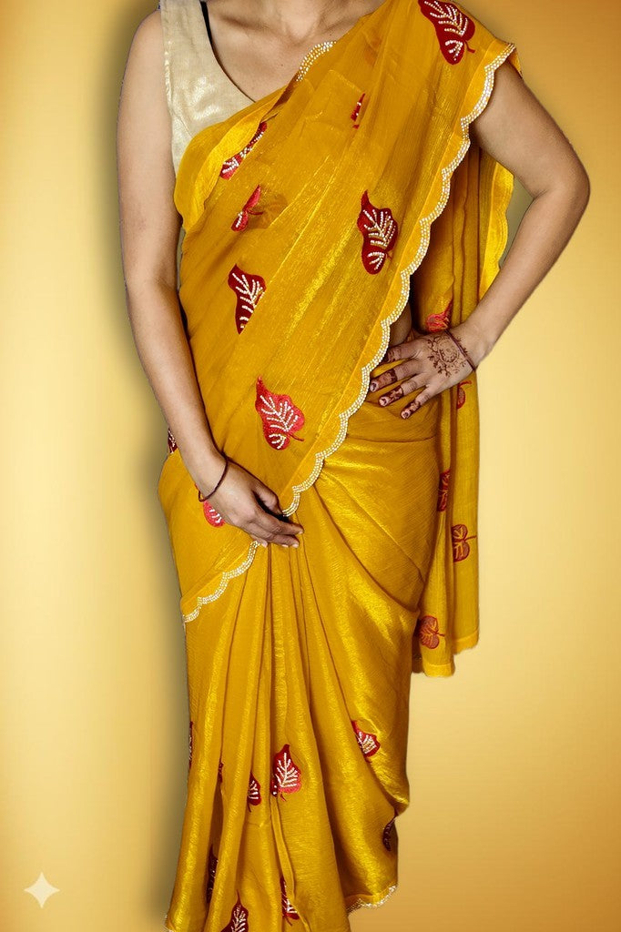 Saffron Regal Opulent Charm Saree