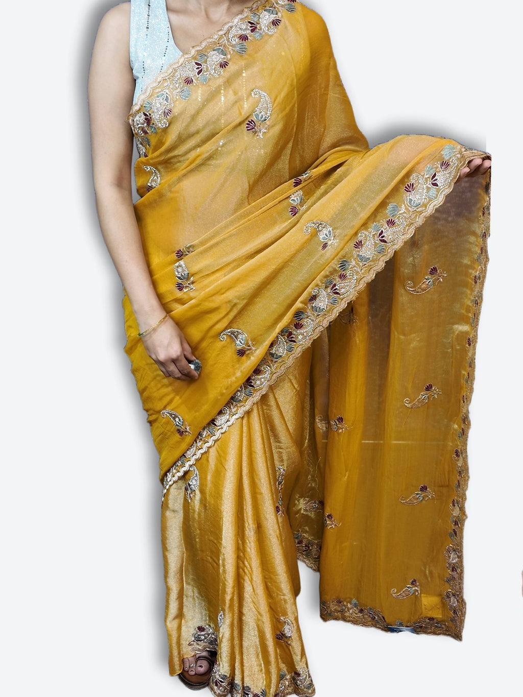 Saffron Opulent Heritage Elegance Saree