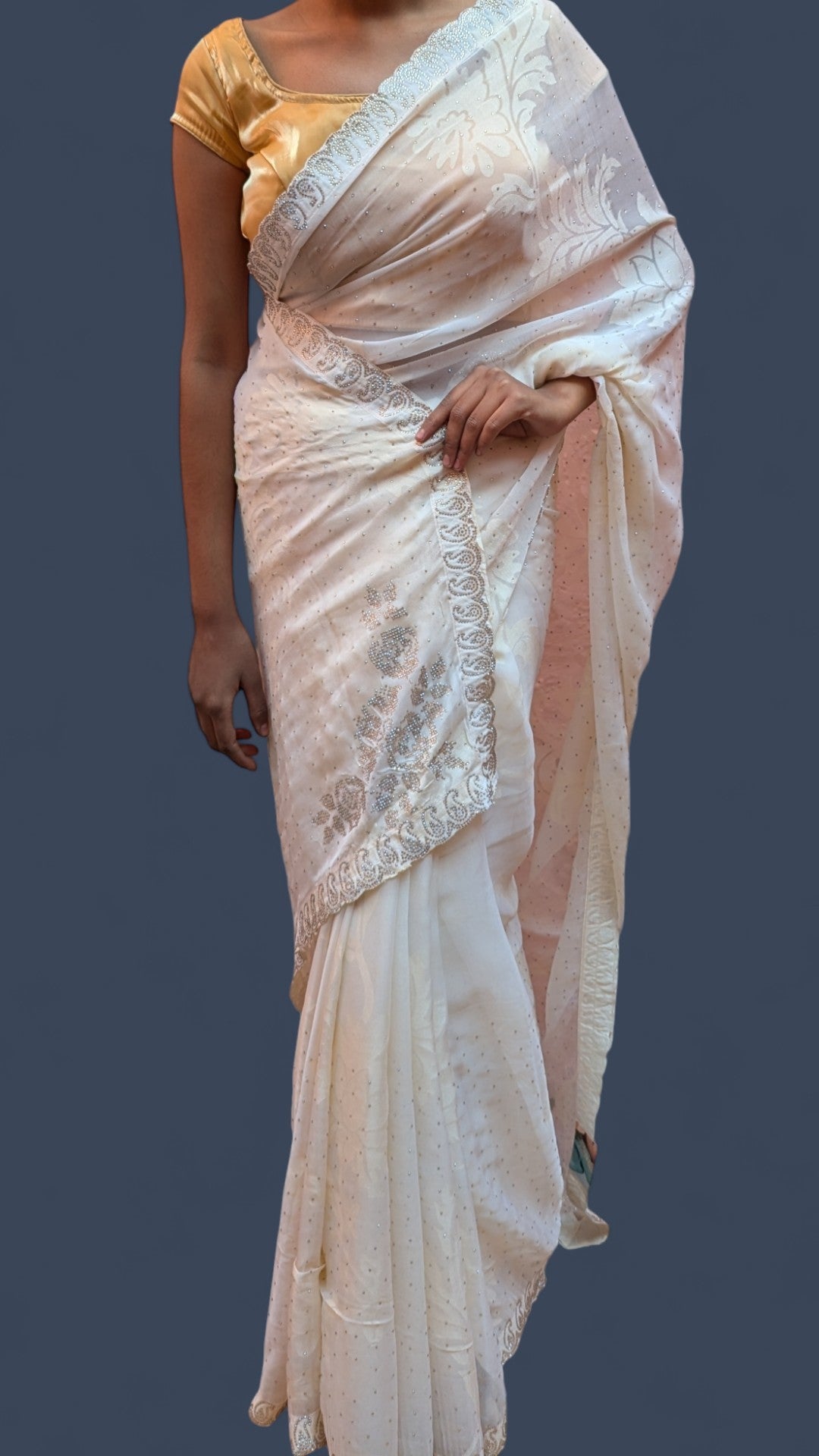 Ivory Timeless Regal Elegance Saree