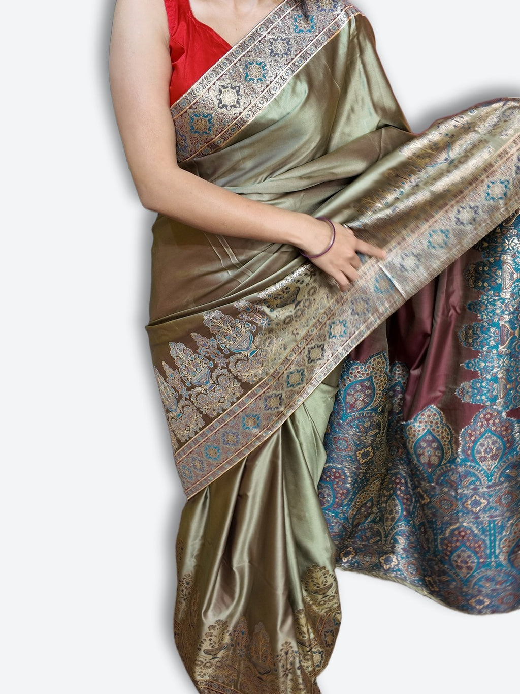 Sage Opulent Heritage Elegance Saree