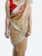 Champagne Radiant Exquisite Bridal Saree