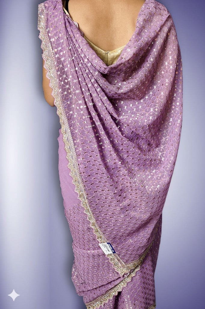 Orchid Ethereal Radiant Couture Saree