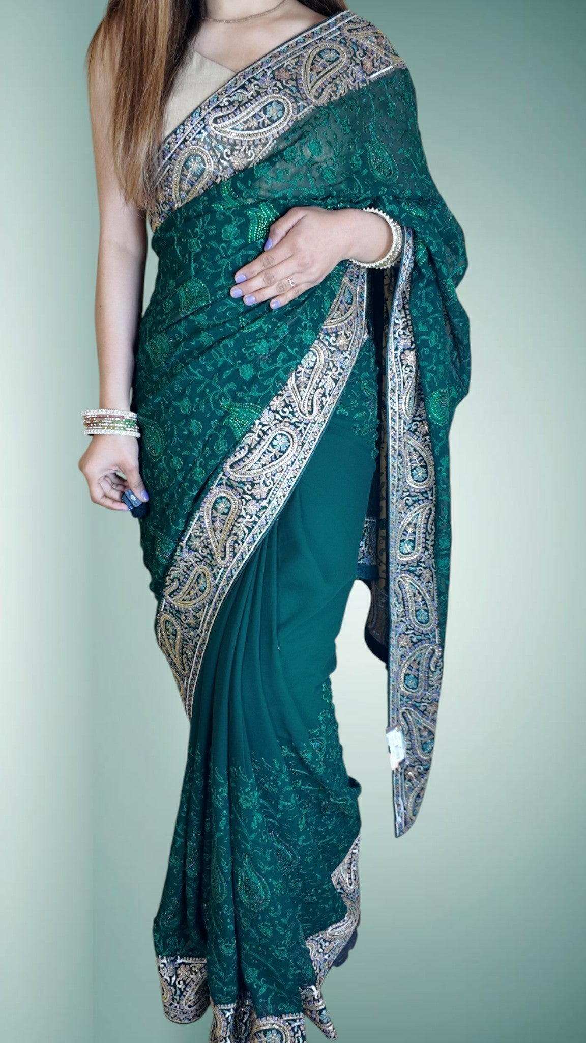 Emerald Regal Heritage Luxe Saree