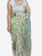 Azure Ethereal Regal Elegance Saree