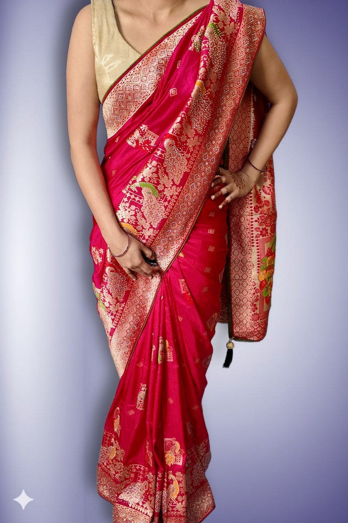 Fuchsia Regal Heritage Luxe Saree