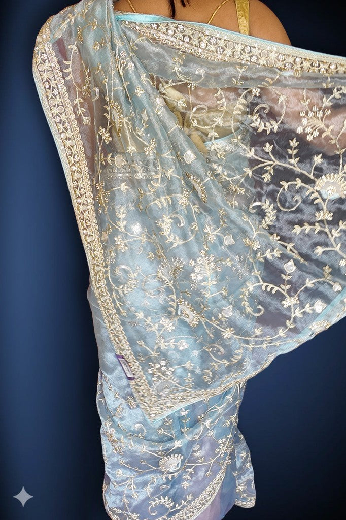 Azure Regal Opulent Elegance Saree