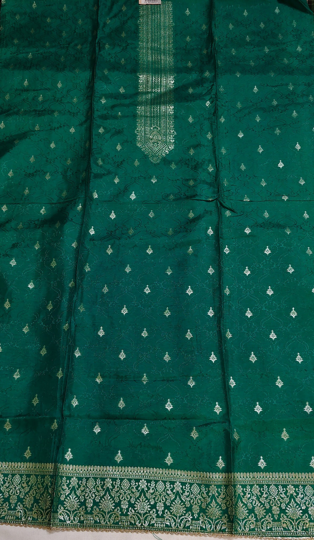 Traditional Teal Suit with Beautiful Zari & Thread Work