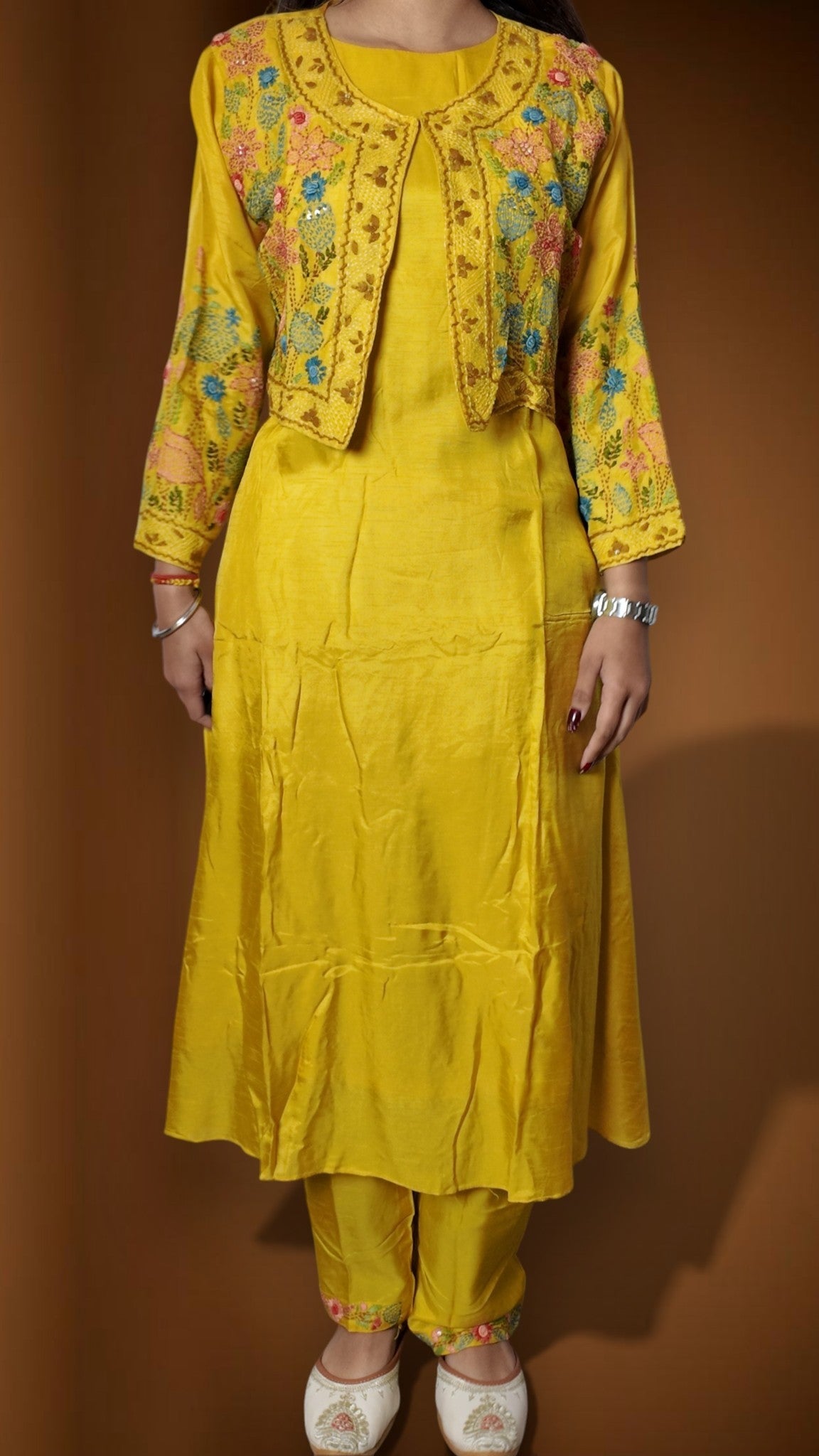 Saffron Regal Exquisite Festive Suit
