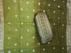 Dark Green Suit with Heavy Golden Embroidery