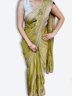 Saffron Regal Opulent Graceful Saree